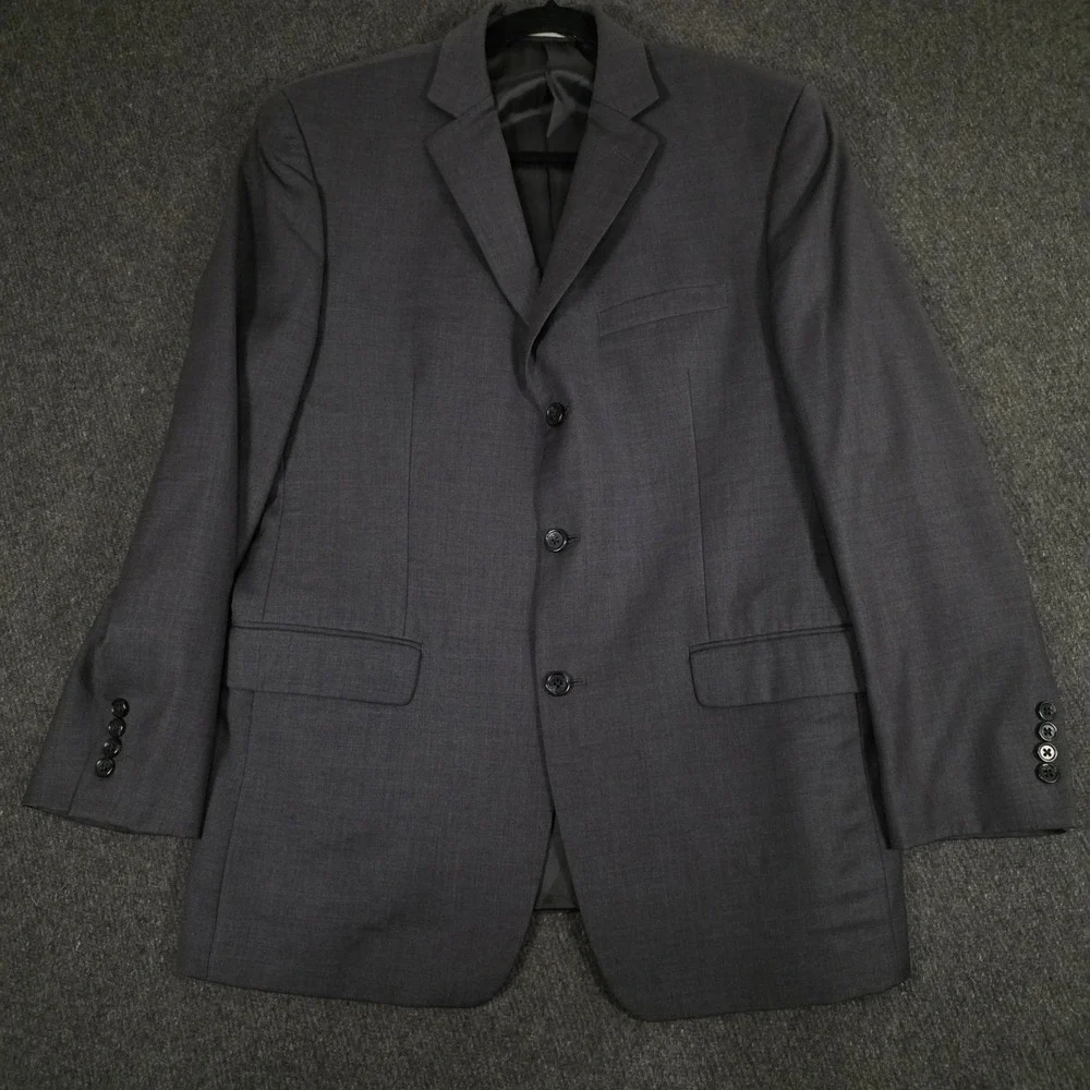 Joseph Abboud Mens Charcoal Gray Wool Blazer Sport Coat Jacket Size 40R‎